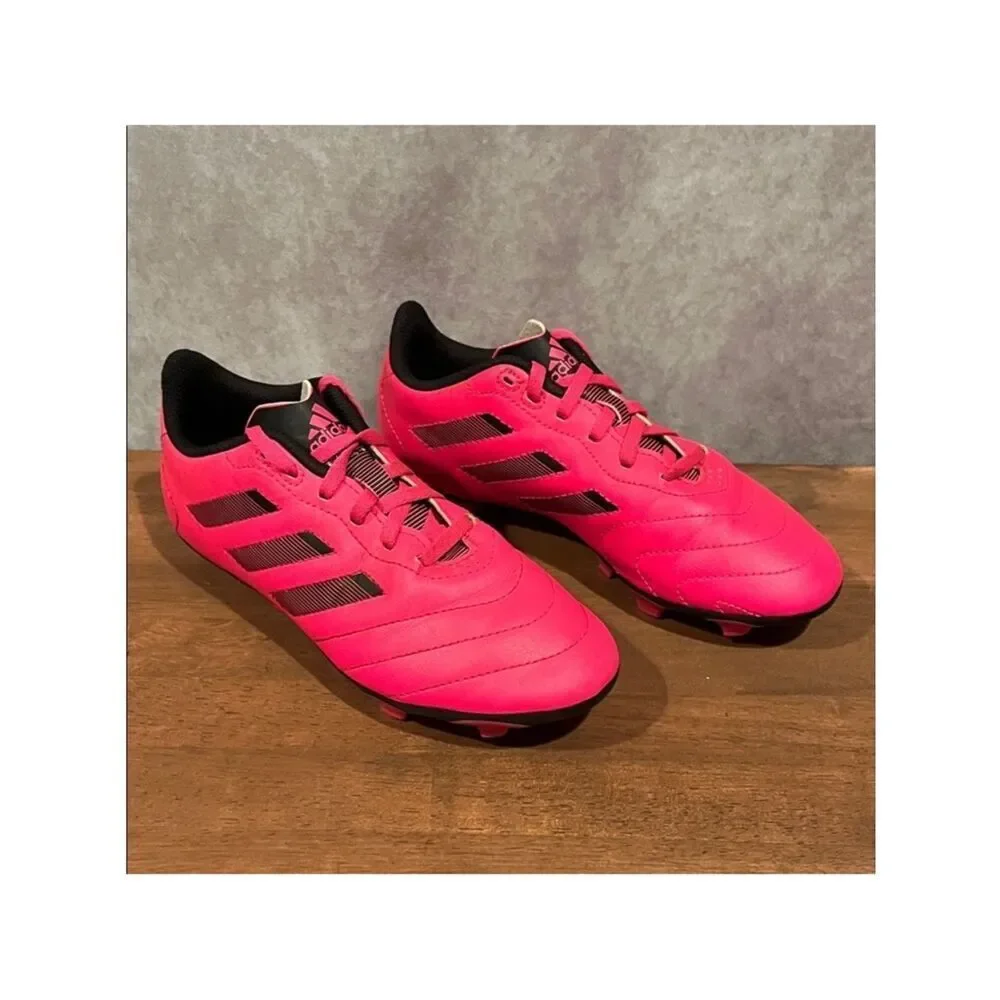 Adidas Goletto Neon Pink Soccer Shoes with cleats size 3.5